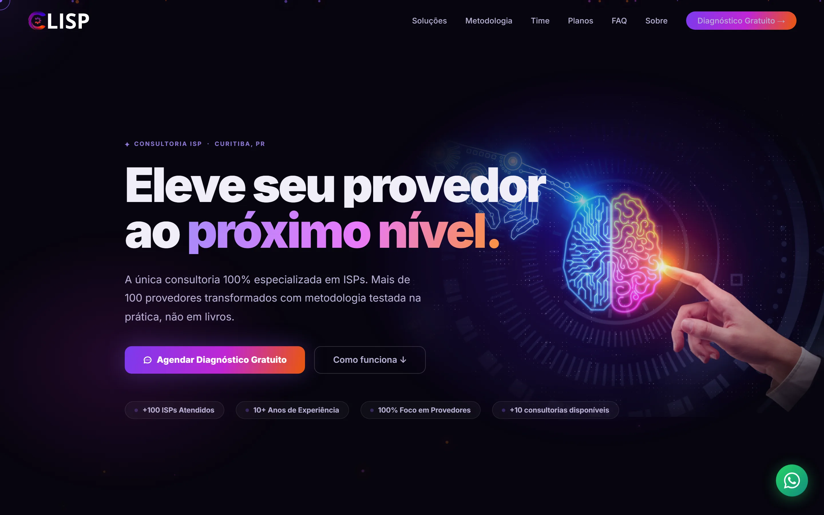CLISP — site desenvolvido por Rafael Paulino (versão desktop)