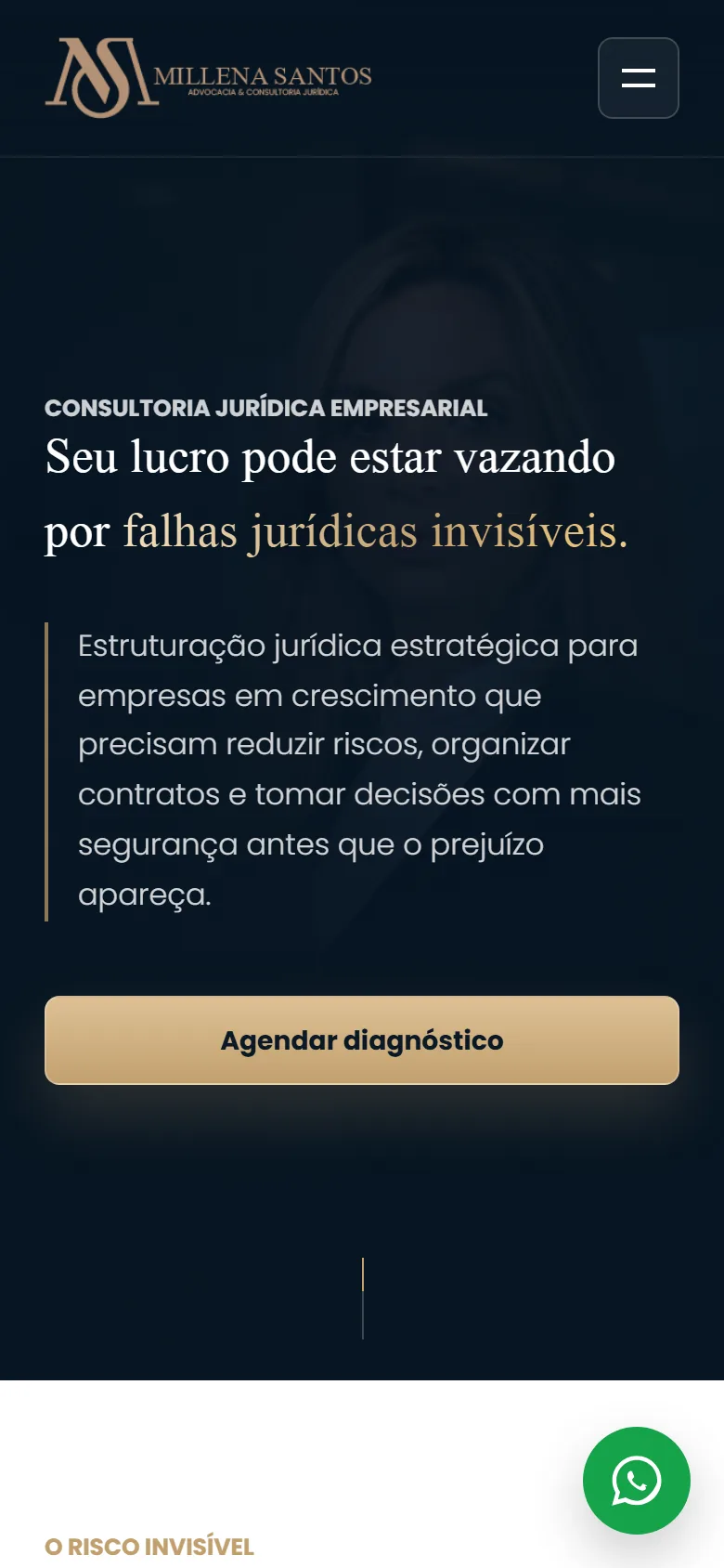 Millena Santos — versão mobile